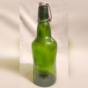 Vintage 1950's Biere D’Alsace Green Glass Beer Bottle
